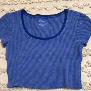 pacsun blue cropped t shirt